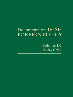 cover image of Documents on Irish Foreign Policy, v. 9: 1948-1951